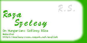 roza szelesy business card